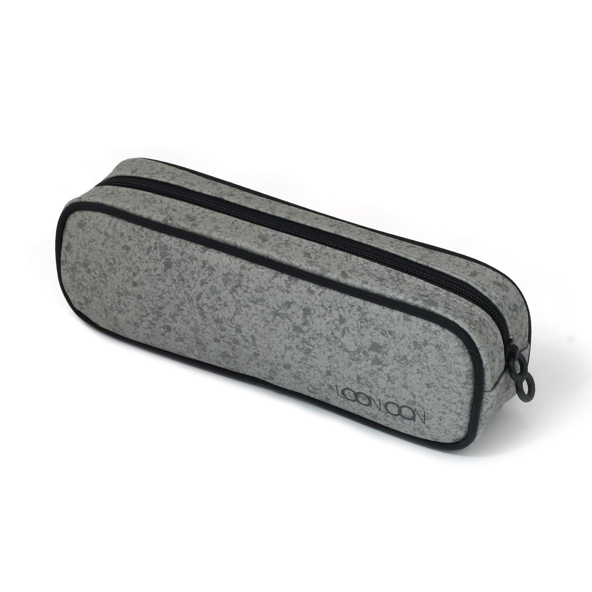 

LOONLOON 263 Stone Pencil Large Simple Pencil Case Case, Gray, Capacity, Stylish, серый