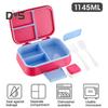Bento Lunch Box with Sauce Cup Fork Spoon 3-Compartment Lunch Container BPA-Free Child-Friendly Snack Containers for Girls Boys
