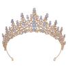 DIEZI Wedding Crystal Headwear Green Blue Opal Crown For Women Girls Hair Accessories Queen Bridal Tiaras Party Dress Headbands