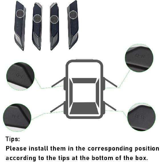 WDG Door Handle Storage Box Container For Ford Bronco    2024 2025 Car Interior Accessories, ABS Front And Rear Door Side Armrest Phone Pocket