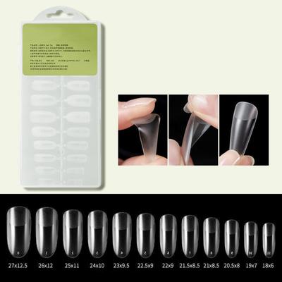 240 Stück Falsche Nägel Spitzen Künstliche Maniküre mit Box Weich Damen Mädchen Elegant Klar Press-on