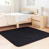 VidaXL Tapis shaggy à poils longs noir 120x120 cm polyester, tapis, tapis de chambre, tapis moderne, tapis de salon, tapis 4102862