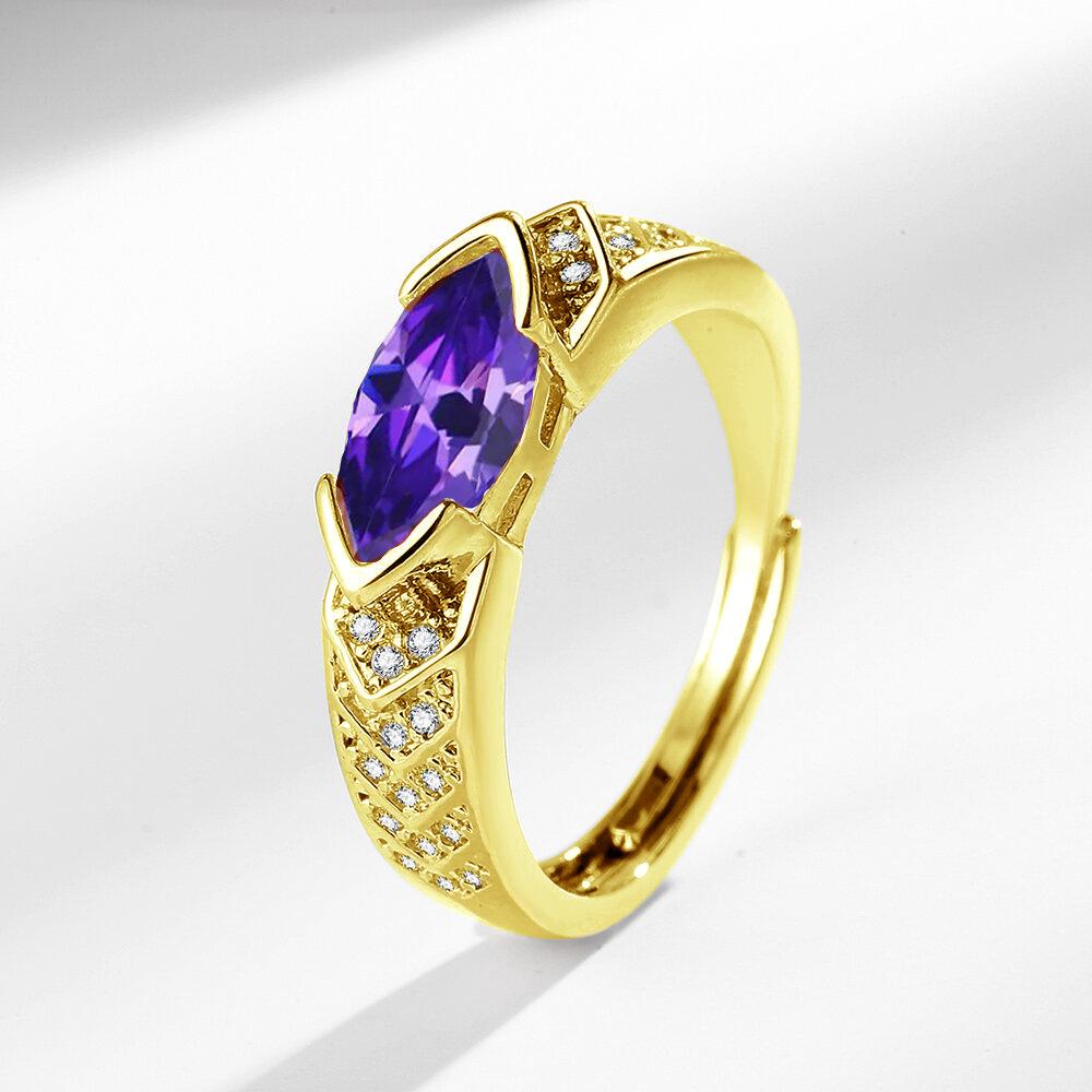 2026 Light Luxury Open Temperament Horse Eye Zircon Ring Female Tide Super Fairy Index Finger Ring