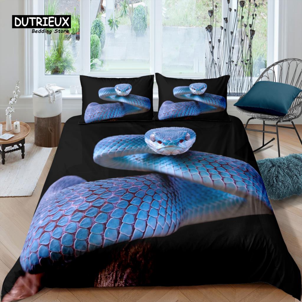 

Comforter Home Living Luxury 3D Golden Python Bedding Set Snake Queen And King Eu/Us/Au/Uk Size Comforter Bedding Comforter (quilt)-EU Single(135*200cm)3pcs
