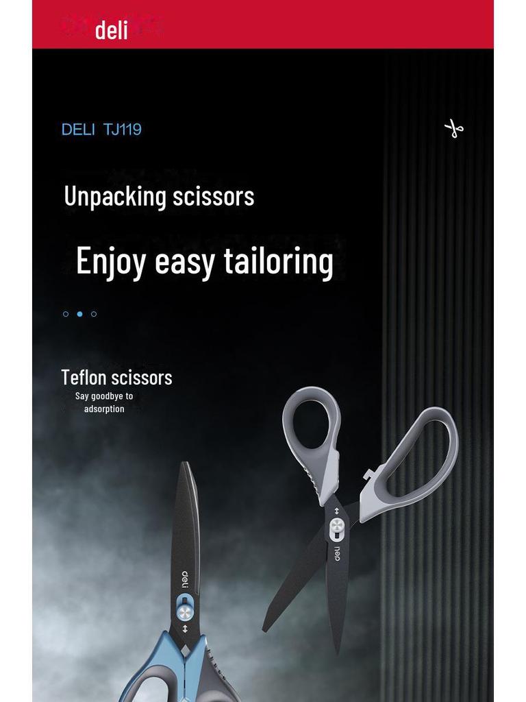 Teflon Non-Stick Alloy Stainless Steel Scissors for Tape & Paper Cutting - Handmade Office Stationery Knife