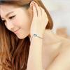 Fashion Women Silver Plated Crystal Chain Bangle Cuff Charm Bracelet Jewelry