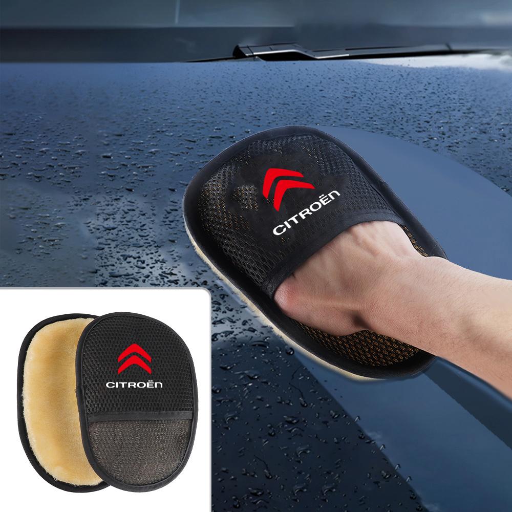 Car Styling Thicken Wool Soft Car Washing Gloves Cleaning Brush tool For Citroen C4 Berlingo C8 DS C3 Aircross C5 Aircross Xsara ahq256