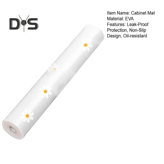 Cabinet Shelf Liner Drawer Mat Non Adhesive Waterproof Flower Print Kitchen Cabinet Liners Reusable Shelf Liners for Pantry Cupboard Dresser Bathroom