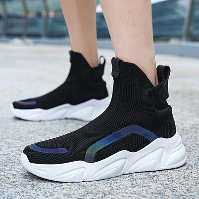 Fashion Women Men Shoes Causal Breathable Soft Couple Shoes Non-slip Lightweight Tennis Shoes Socks Shoe Flyknit Big Size 48