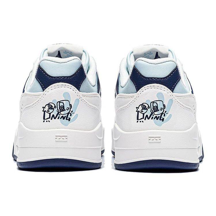 Li-Ning Light Blue Ocean Lightweight High Resilience Thick Sole Height Increasing Wear Resistant Breathable Low Top Skate Shoes AGCS252-16