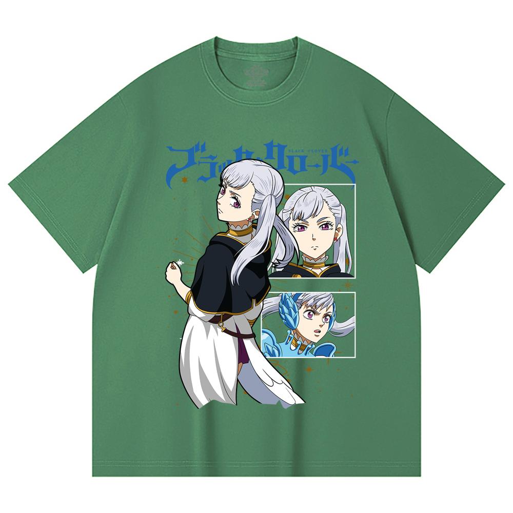 230 Gsm 100% Cotton Black Clover V3 Noelle Print Unisex Heavy Cotton T Shirt