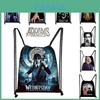 Mittwoch Die Addams Family Turnbeutel mit großer Kapazität Schultasche Reisetasche Kinder