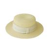 French Flat Top Straw Hat Women's Premium Top Hat Straw Hat Sunscreen Visor Hat Big Brim Straw Hat Seaside Beach Hat