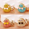 Charming Full Diamond Yellow Duck Keychain Cute Gift For Birthdays And Celebrations