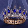 DIEZI Baroque Vintage Crystal rhinestone Full Tiara Crown For Women Girls Wedding Princess Bridal Hair Dress Party Accessories