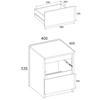 Black Bedside Cabinet 40Cm 2 Drawers Large High Bedside Table Nakastlik Loft