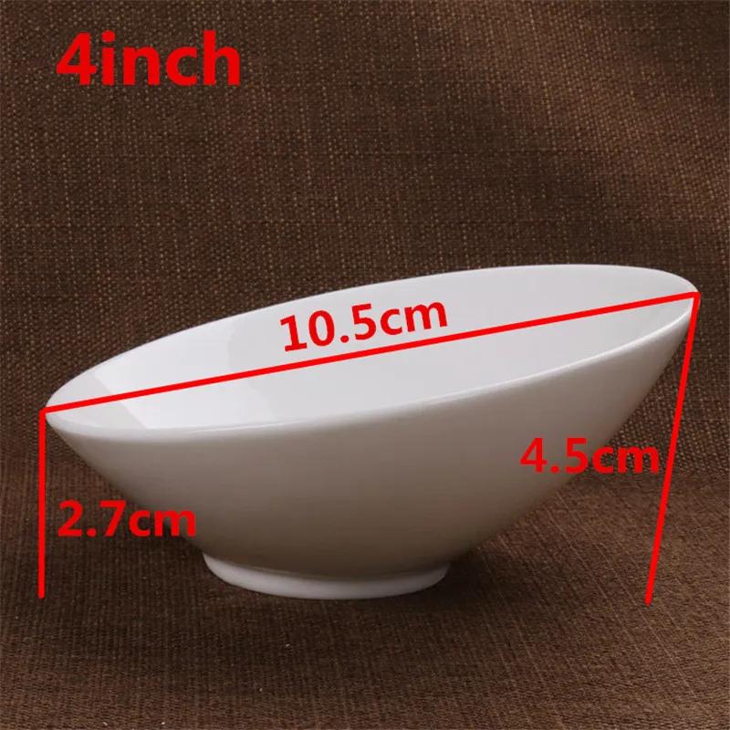 

Ceramic beveled bowl White Creative Rice Noodle Bowl Japanese Korean Tableware Salad mixing sauce yarn bowl marmite ceramique