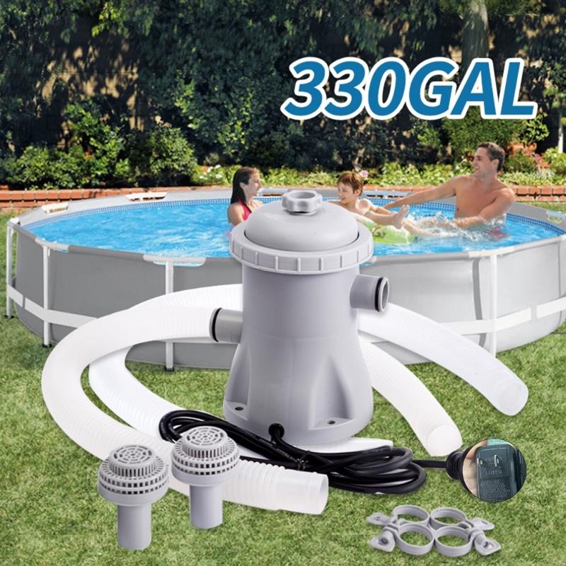 Energy Saving 16W Swimming Pool Water Pump 330 Gallon Flows Rate Quiet Operations Installation Set for Home Commercial