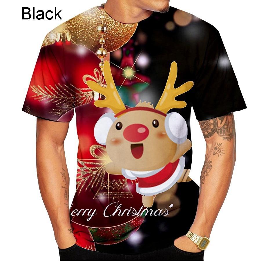 New Fashion Christmas Eve 3d Printed T-shirt Casual Short Sleeve T-shirt for Both Men and Women