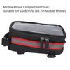 Hook and Loop Straps Bike Touchscreen Phone Bag 600D Nylon , TPU Bike Top Tube Bag  City Bike Use