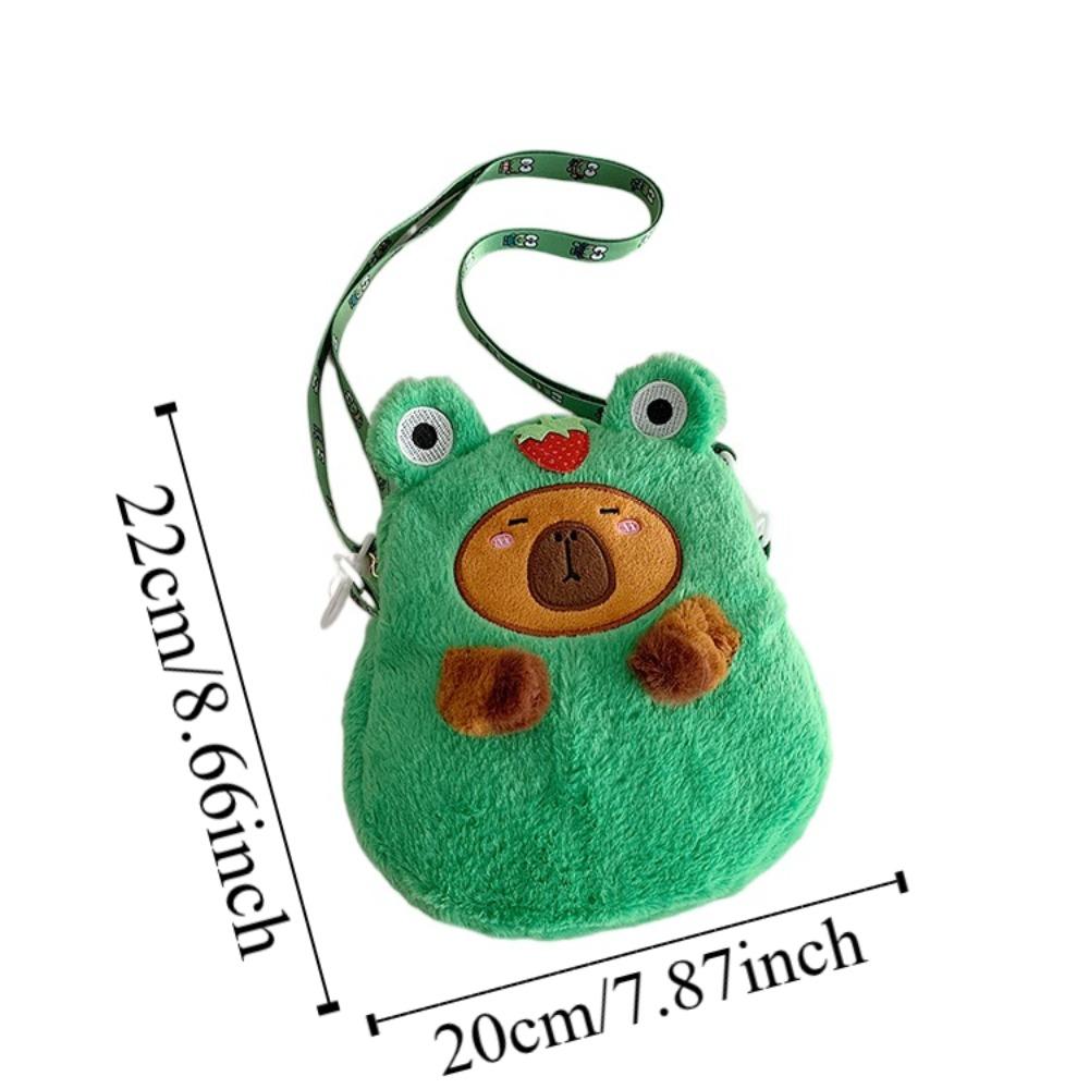 Plüschpuppe Capybara Umhängetasche Weiche Handtasche Lässige Einzel-Schultertasche Outdoor