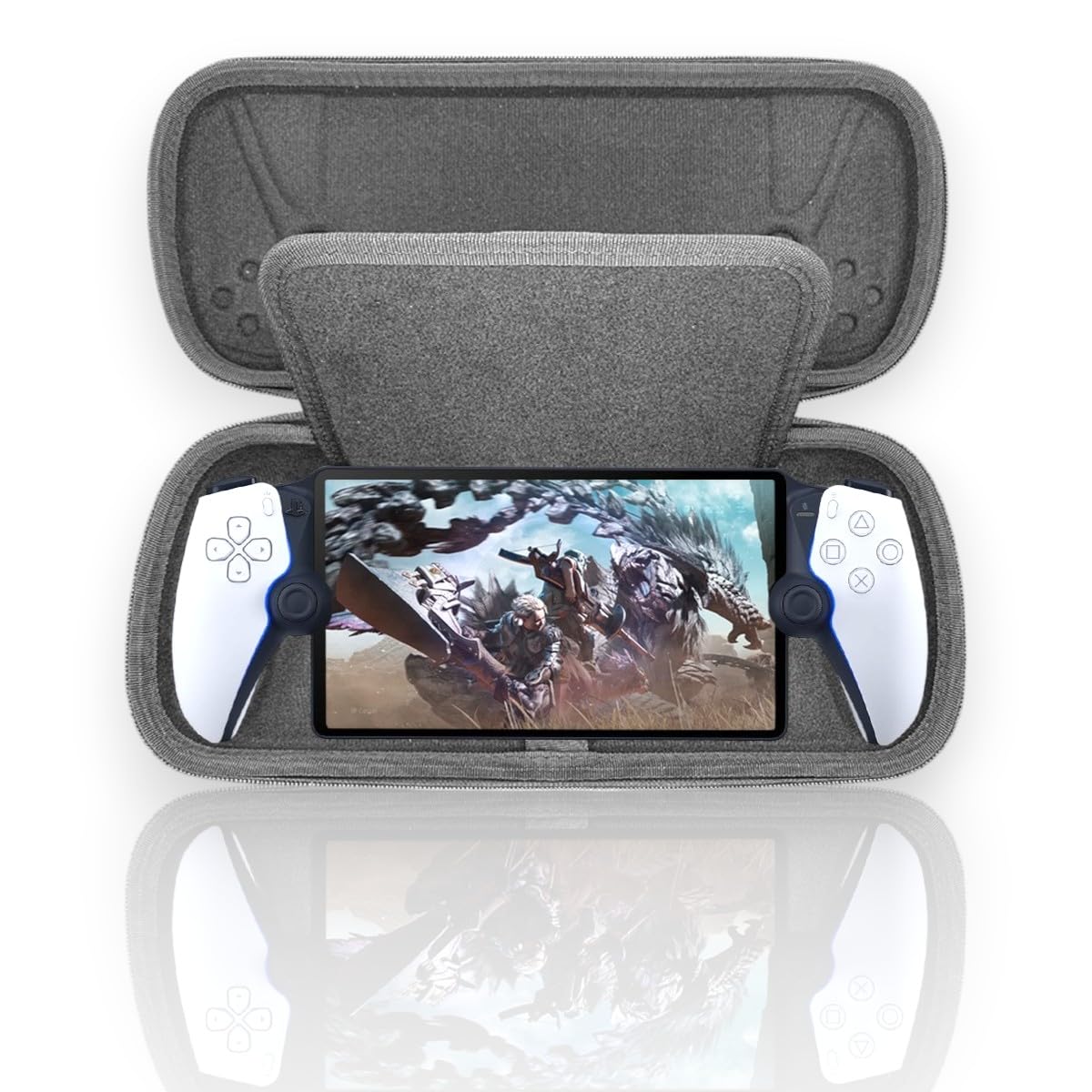 

K&SGAMER Коробка для зберігання PS Portal, Сумка для перенесення PS5 Remote Player, Жорсткий чохол (Атласний чорний)