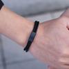 Bracelet Corde de Quille Grade A Homme Inaltérable Boucle Magnétique Amovible Bracelet de Loisir Pulseira Homme Bracelet Enroulé Corde Bicolore Joias