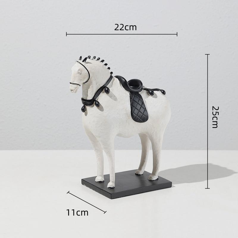 Harz-Handwerkssachen Simulierte Tier-Skulpturen Retro-Pferde-Skulpturen Pferdeköpfe Pferdeförmige Statue Heimdekoration
