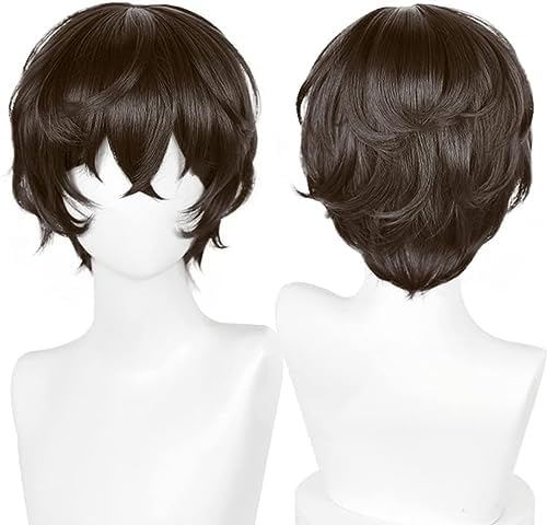 Osamu Dazai Brown Heat-Resistant Cosplay Wig with Net