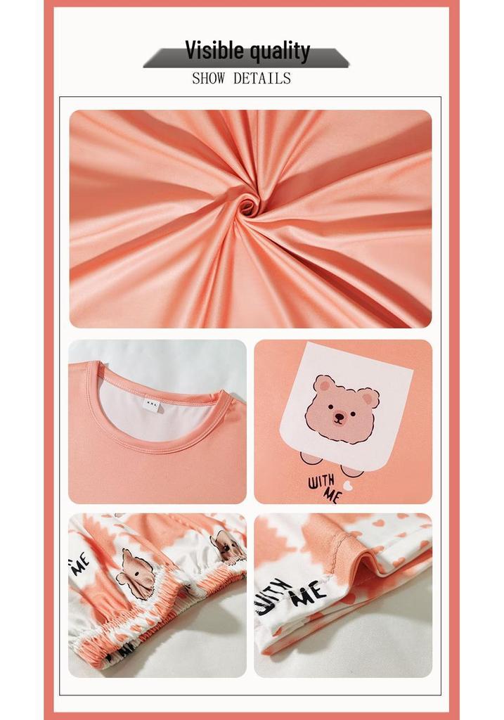 Women's Cotton Pajamas - Japanese Style, Long Sleeve, Rabbit Print, Autumn/Winter Pullover & Pants Set