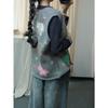 Dimanaf 2025 Women Sleeveless Buttons Autumn Vest Sweaters Style Printing  Knitting Casual Loose Sweater