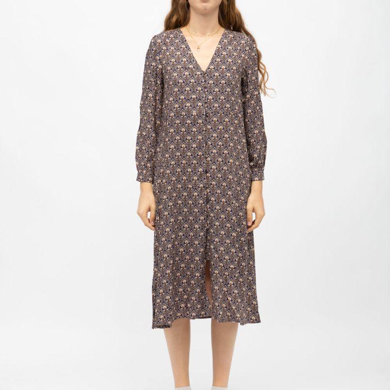 Mid-length V-neck Dress Printed Ravena Woman LA PETITE ETOILE