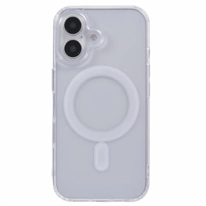 For iPhone 16 Clear Case Compatible with MagSafe WANLONFENG LM2 Series Phone Cover (Big Lens Hole)