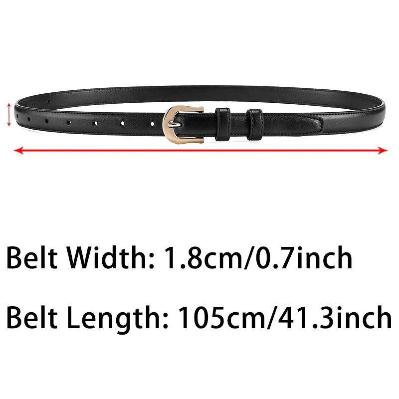 1 Stück Damengürtel Mode Schlicht Vielseitig Dünner Gürtel Authentisch Hochwertig Trend Weicher Gürtel Passend Westernhosen Jeans Damengürtel