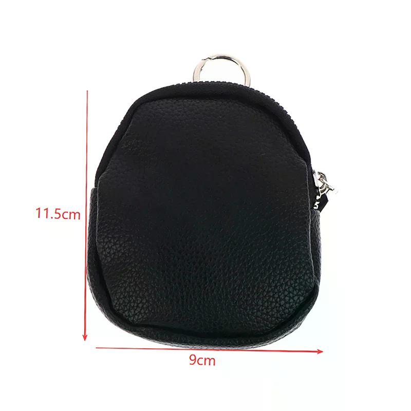 Keychain Wallet For Women Men PU Leather Coin Purse Small Zipper Pouch Key Holder RFID Blocking Portable Storage Bag
