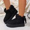 Thick-soled Snow Boots Heightened Cotton Boots Thickened  New Non-slip Winter Velvet Warm Bow  Cotton Shoes