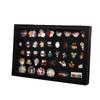 Collectible Badge and Brooch Display Box with Clear Dustproof Cover Jewelry Storage Holder Gift for Home Use