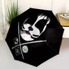 Drummer KISS Automatic Folding Cute Windproof Umbrella with Sturdy Iron Frame, Portable Compact Travel Umbrella All-Season Use Parties 0807062