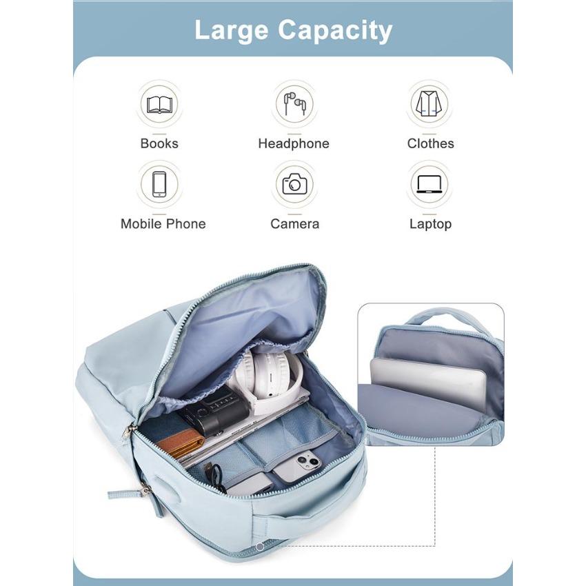 Laptop-Rucksack für Damen, 15,6 Zoll, für College, Arbeit, Reisen, Business-Computer-Rucksack mit USB-Anschluss, lässiger Tagesrucksack für Lehrerinnen und Krankenschwestern