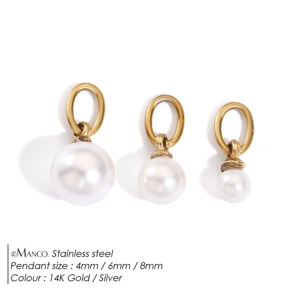 eManco Elegant Pearl Pendant Set – European & American Design, Versatile & Chic High-End Jewelry for Women, Three-Piece Set.