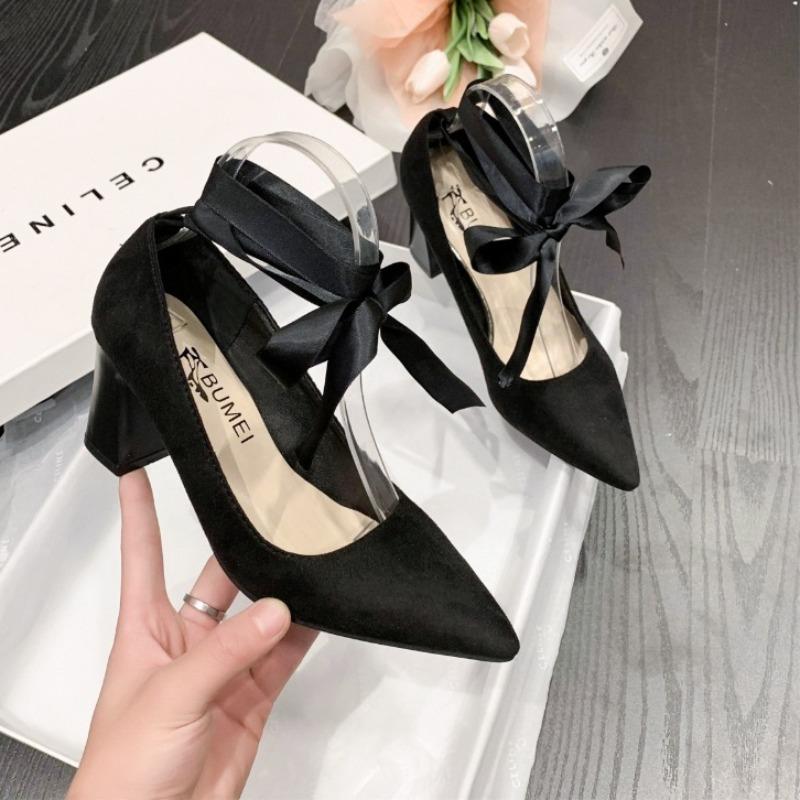 Fashion High Heels Women Shoes Elegant Summer Sandals Sexy Pointed Toe Heeled Shoes New 2025 Woman Lace Up Pumps Party Zapatillas Mujer