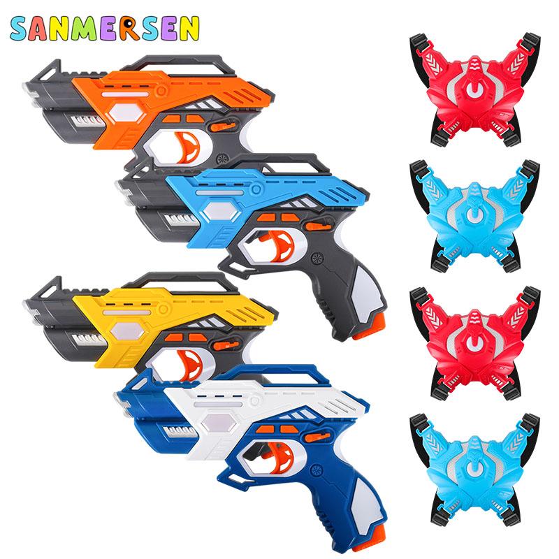 Lasertag-Pistolen, elektrische Infrarot-Licht-Spielzeugpistolen, Blaster, Laser-Kampfspiel, Interaktions-Pistolenspiel für Jungen und Kinder, für drinnen und draußen