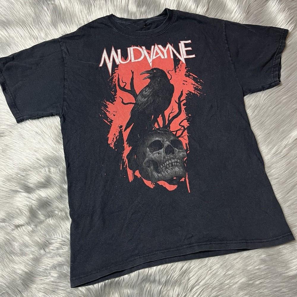 Rare! Mudvayne Band Black Shirt Unisex Concert S to 5XL AR368 Unisex T-Shirt S