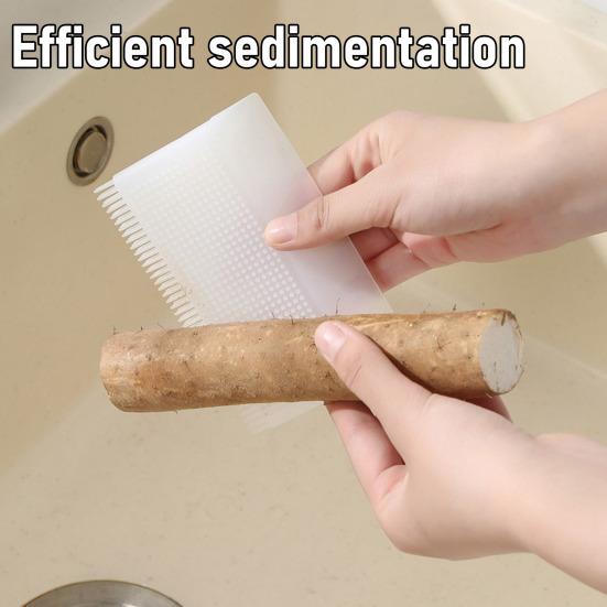 Cleaning Scraper Food-Grade Silicone Scratch-Free Three-Sided Design Raised Point Scraper Blade Kitchen Bathroom Cleaning Tool