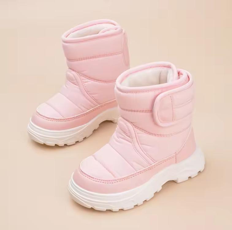 Winter Fashion Waterproof Good Quality Thick-bottom Warm Plush Children Shoes Boys Girls Snow Boots for Baby Toddlers CSH1596
