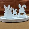 Easter Rabbit Silicone Mould Handmade DIY Heart Rabbit Resin Mold for Cake Decor X3UC