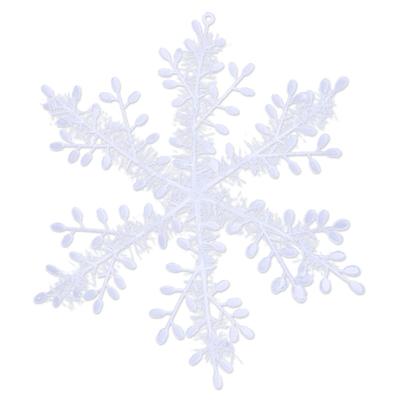 Plastik-Weihnachtsschneeflocken-Anhänger Weihnachtsbaumschmuck