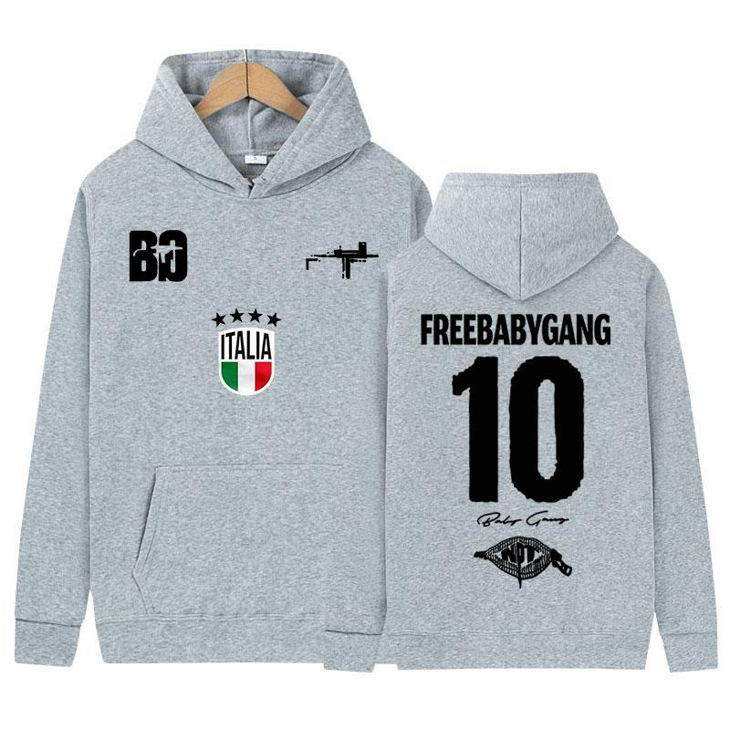 Rapper Baby Gang Tour Album Logo Grafik Hoodie Herren Damen Kleidung Popmusik Sweatshirt Y2K Mode Hochwertige Fleece-Hoodies
