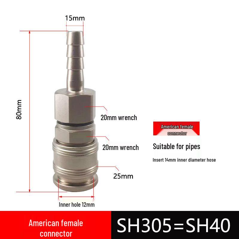 American NPT Quick Self-Locking Pneumatic Connector for Small Air Hammer Tools