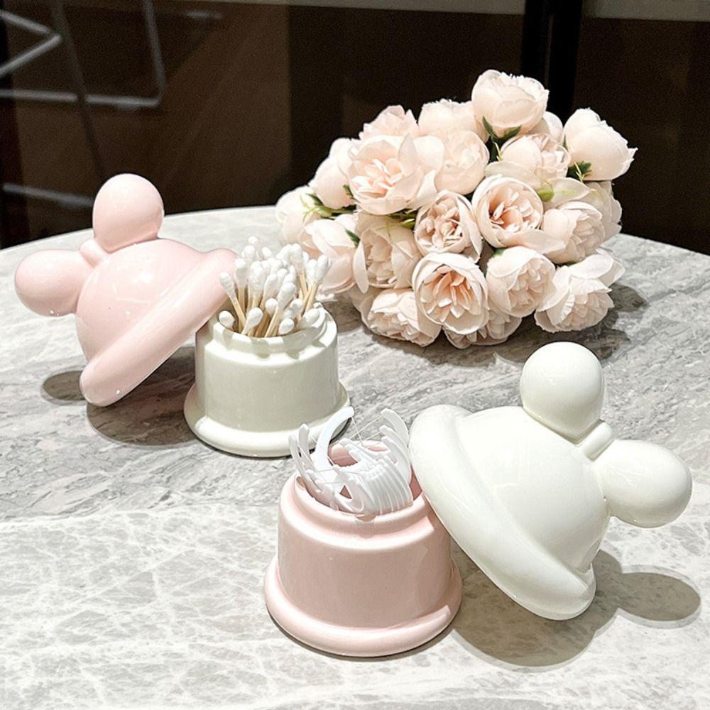 Creative Toothpick Box Ceramic Toothpick Dispenser Toothbridge Holder  Living Room